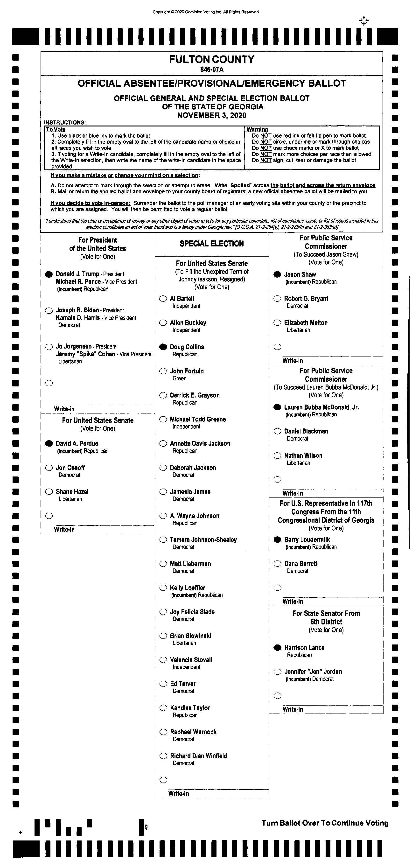 Doubled Ballot